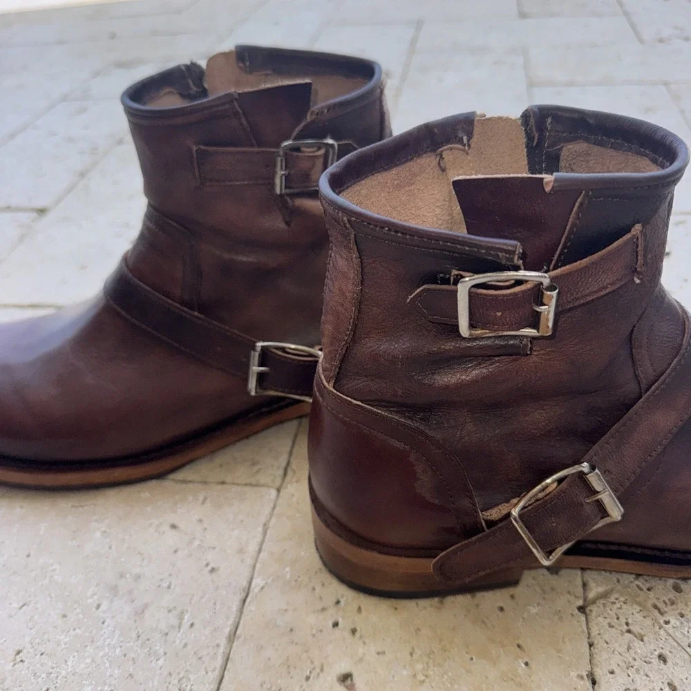 FREEBIRD Railroad Rugged Distressed Full-Grain Leather Boot Size 11